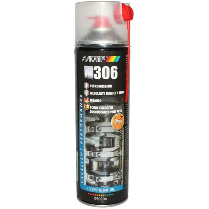 Degrippantkoeler voor onderdelen deblokkeert assemblages door plotselinge temperatuurdaling -50°c Motip M306 Spay