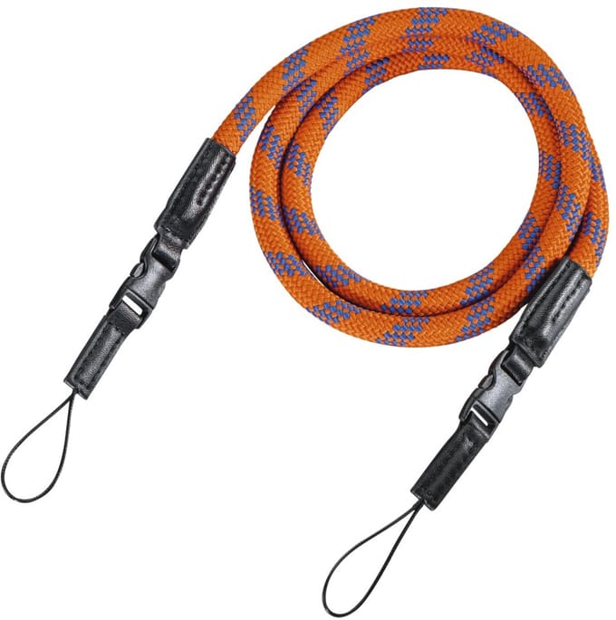 Hama Cameraband "Braid 120", snelsluiting, lengte 120 cm, oranje/blauw