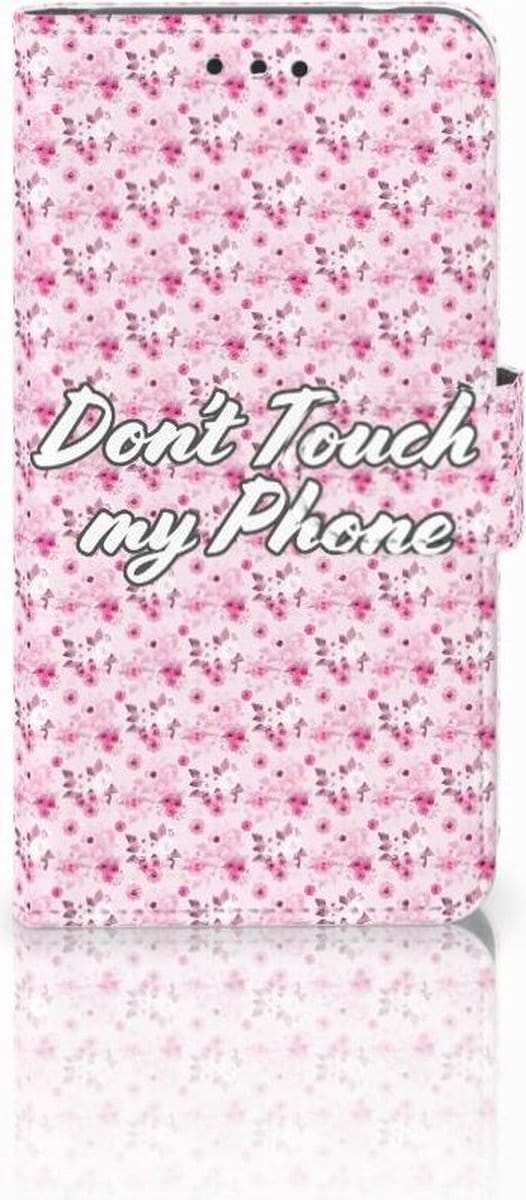 Nokia 2 Portemonnee Hoesje Flowers Pink DTMP