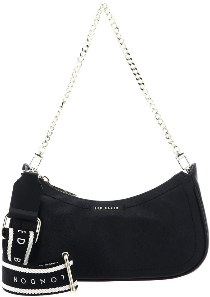 Ted Baker Leren schoudertas Laarna Webbing Leather Shoulder Bag Black zwart