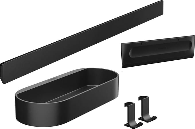 Hansgrohe WallStoris badkameraccessoires, matzwart
