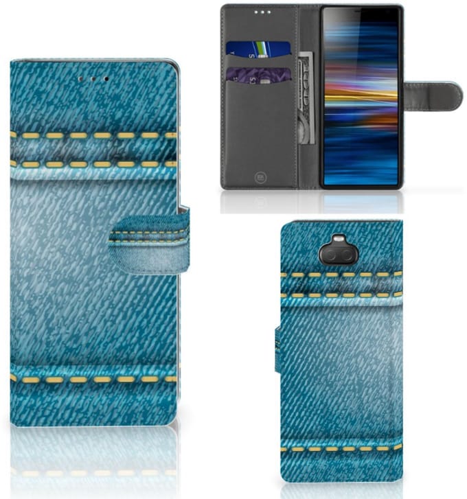 Sony Xperia 10 Wallet Case met Pasjes Jeans