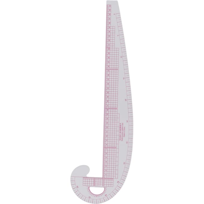 Règle Courbe 58cm 6501 Haute Précision Corps Transparent Règle Courbe en Plastique Couture pour Conception de Patron de Couture gray