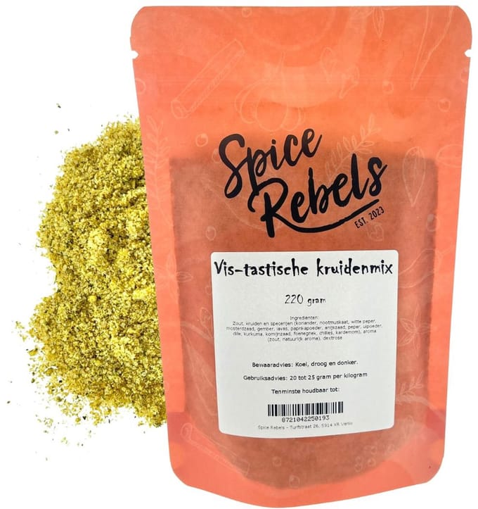 Spice Rebels - Vis-tastische kruidenmix - zak 220 gram - viskruiden