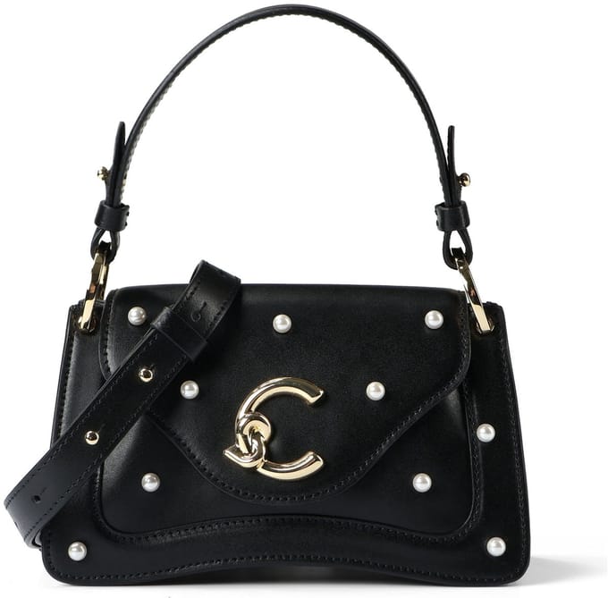 Coccinelle C-Me Handtas Leder 21 cm - Dames - noir