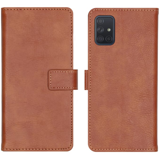 imoshion Hoesje - Geschikt voor Samsung Galaxy A71 - Luxe Bookcase - Bruin