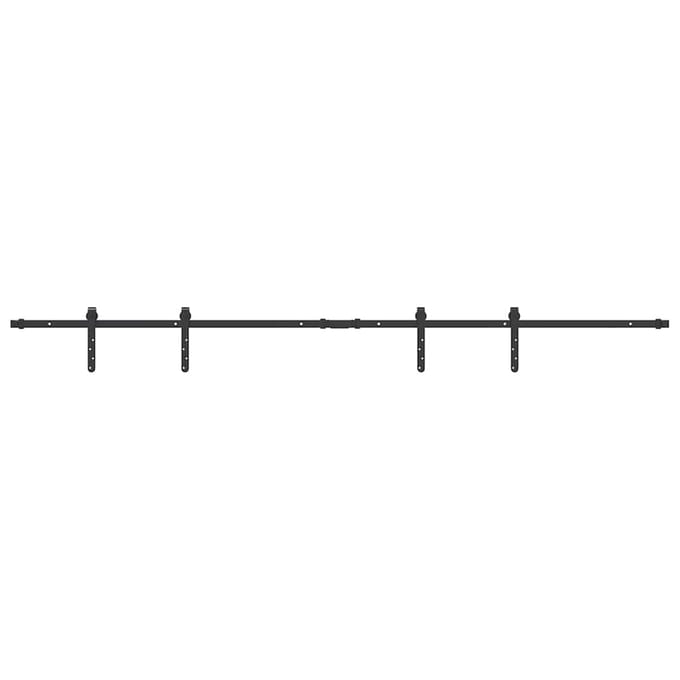 vidaXL - Ophangset - voor - schuifdeur - 213 - cm - koolstofstaal