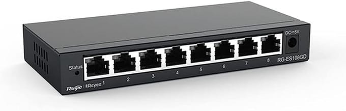 8-poorts Gigabit Desktop Switch met Stalen Behuizing