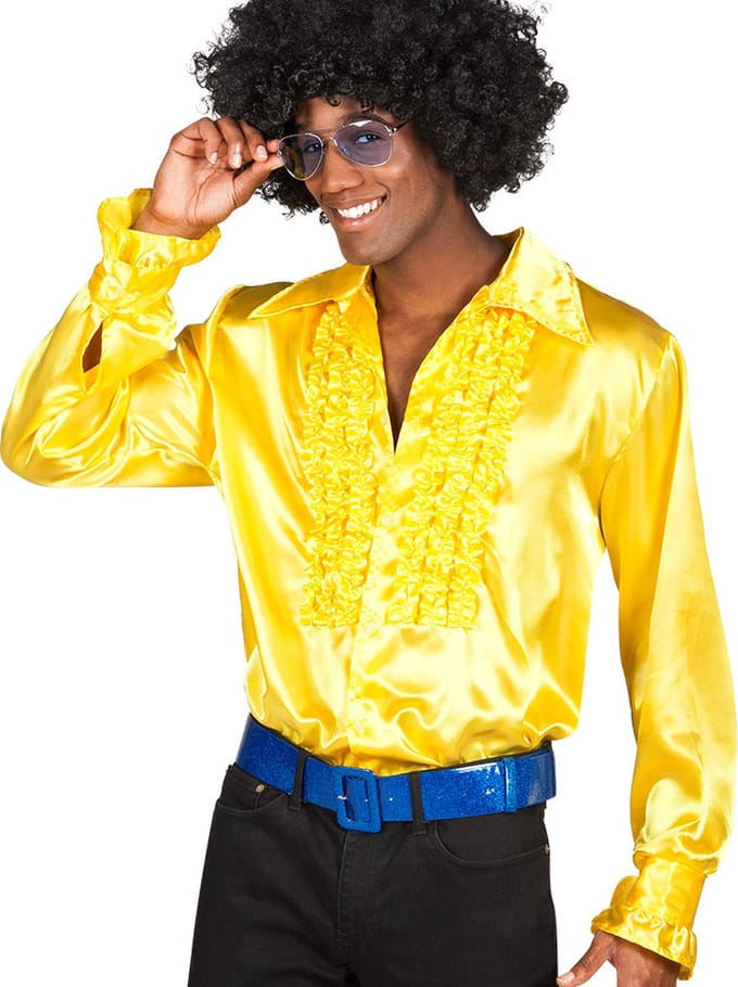 Boland - Shirt Party geel (L) - Volwassenen - Danser/danseres - 80's & 90's - Disco