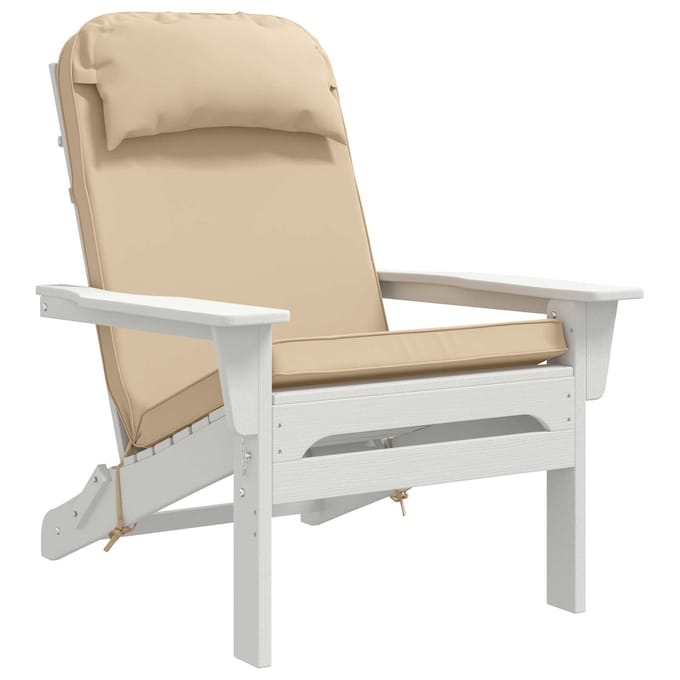 vidaXL Zon Loungerkussen 100% Polyester Crèmekleurig 55 x 124 x 5 cm