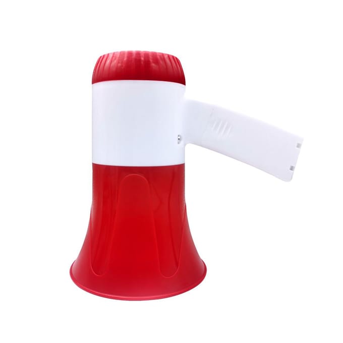 Megafoonluidspreker 50W vermogen Draagbare megafoon Megafoon Stem- en sirene-/alarmmodi Volumeregeling wit/rood
