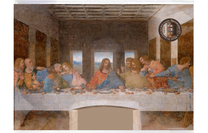 Lanzfeld Da Vinci - Poster Schilderij A4 - Het Laatste Avondmaal - Leonardo da Vinci - PP Hoes