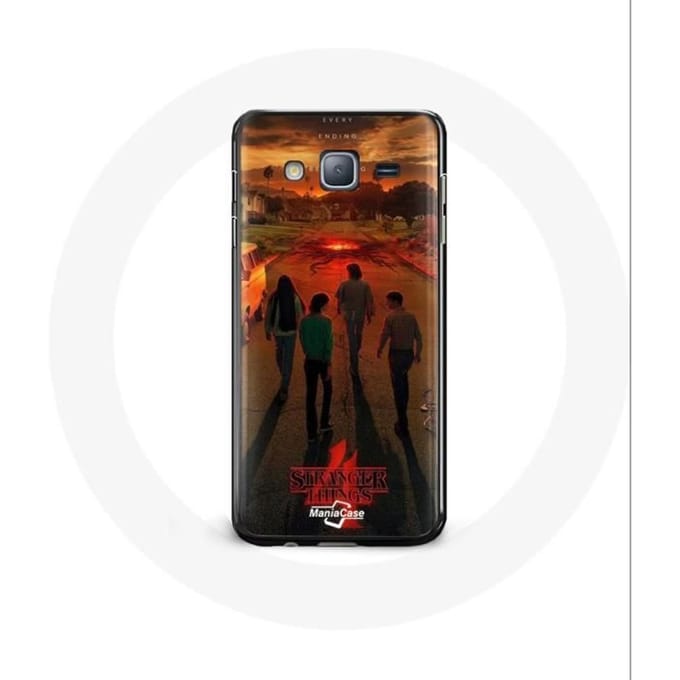 Coque pour Samsung Galaxy A3 Stranger Things Saison 4 Affiche Art Equipages de la Nouvelle Théorie