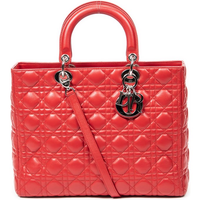 Large Lady Dior Zip GM Schoudertas