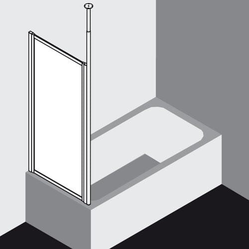 Kermi Vario 2000 side panel on bath 70 x 140 cm V2TWD070141AK