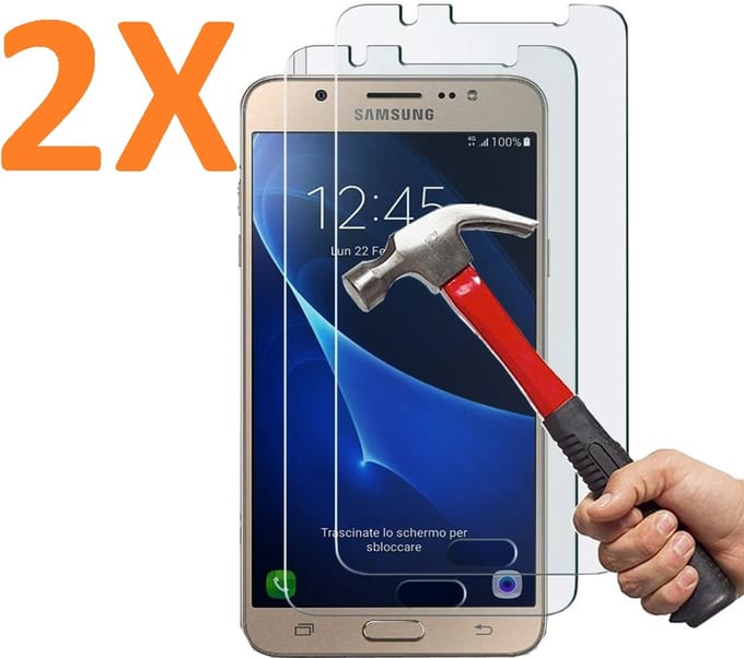 Screenprotector Glas - Tempered Glass Screen Protector - 2x Geschikt voor: Samsung Galaxy J5 2016