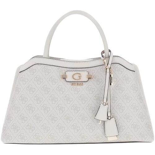 GUESS schoudertas handtas Lindsey Girlfriend Satchel Bone Logo crème