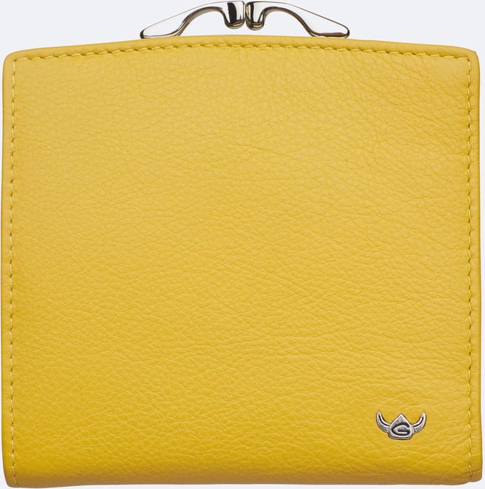 Golden Head Leren portemonnee Madrid RFID Protect Bügelbörse 2049 Sonnengelb geel