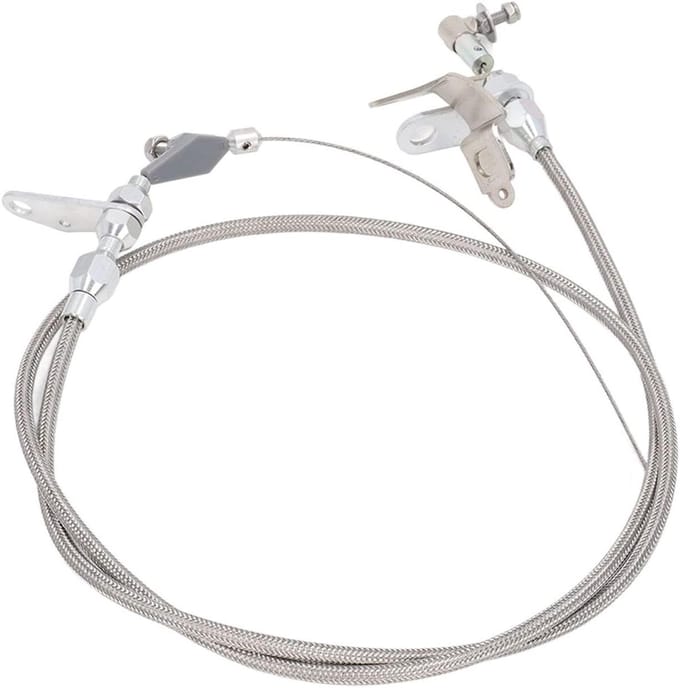 Gaskabel Kickdown - Kickdownkabel Transmissie - Soepele Werking - Roestvrij Staal - 158 cm - Zilver