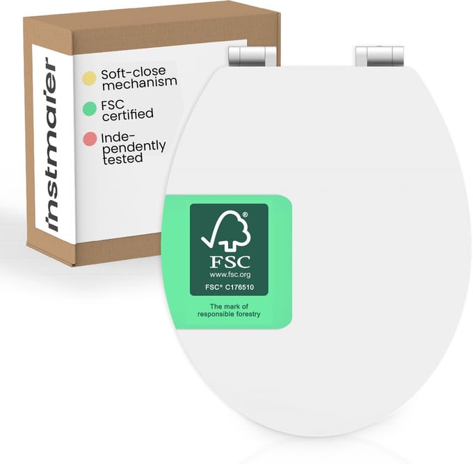 instmaier Gaia - toiletzitting - MDF hout - met FSC-certificering - Wit