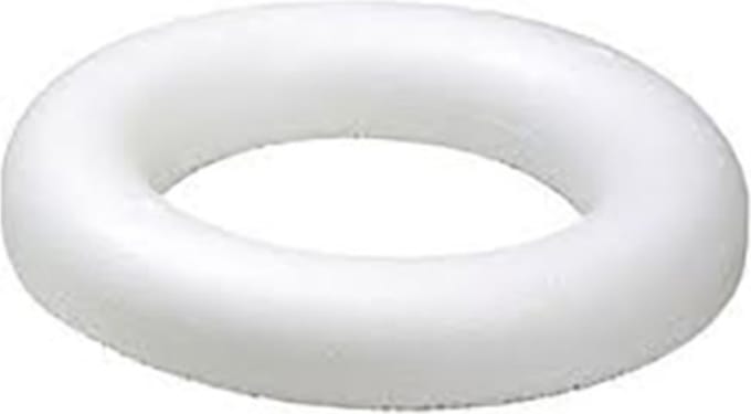 Styrofoam ring - 20x4cm voor ballon stuffing - Wit [ean=sku © Ballonweb] Printing]