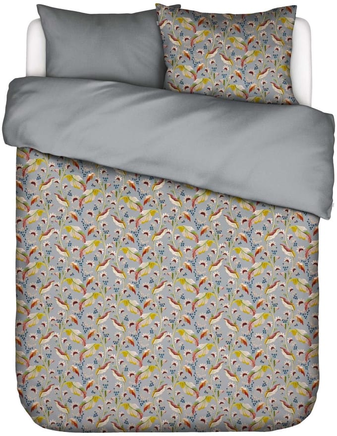 Essenza Aurelina Dekbedovertrek Biologisch Katoensatijn Global grey - Lits-Jumeaux - 240x200/220 cm