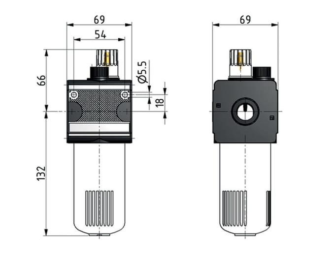 Micro Olie-Mist Smeertoestel G1/2'' Multifix 2