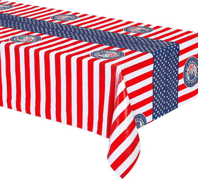 Folat - PE Tafelkleed USA Party (130 x 180cm)