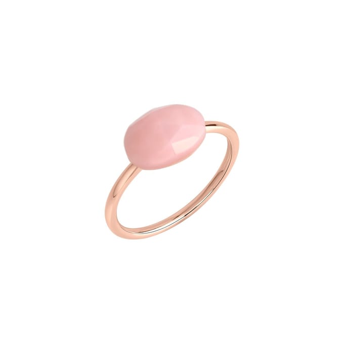 Jamelli Damen-Damenring 925er Silber 1 Opal 60 Roségoud 32018885