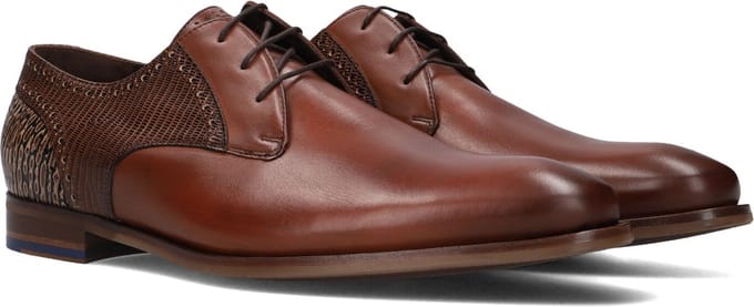 Floris Van Bommel Sfm-30361 Nette schoenen - Veterschoenen - Heren - Cognac - Maat 43⅓