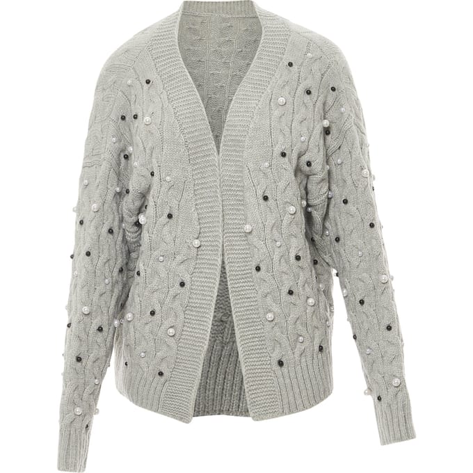 Faina Vest Dames licht grijs melange