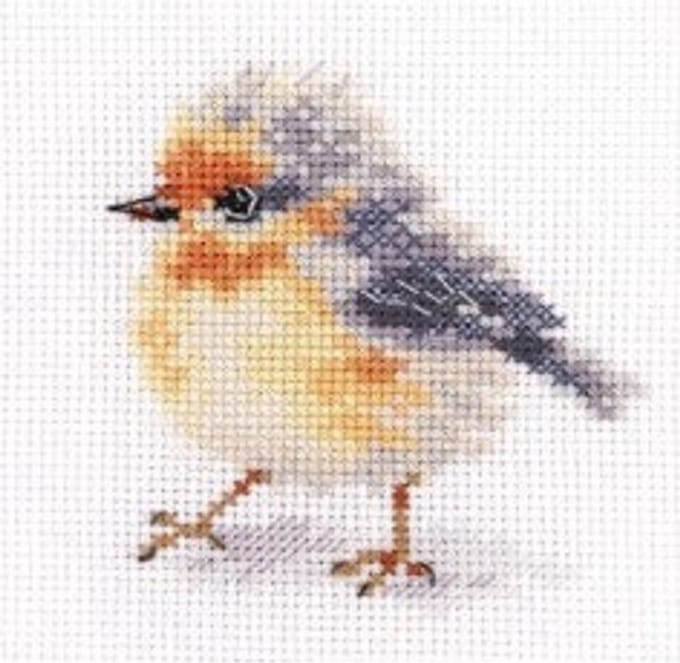 Borduurpakket Kleine Vogels: Tiv (Small Brids: Tiv) - Alisa