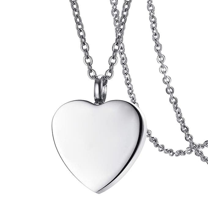 Fako Bijoux® - Ashanger / Assieraad - Hart - RVS - Staal - Zilverkleurig