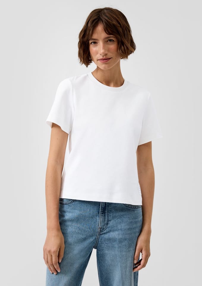Regular fit t-shirt van puur katoen