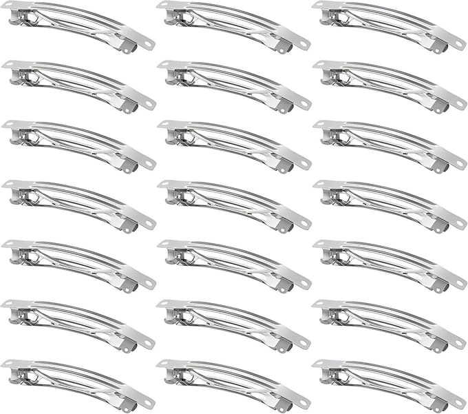100x Doe-Het-Zelf Haarspeldjes Zilver Metaal 8 cm - Blanco Kappersaccessoires