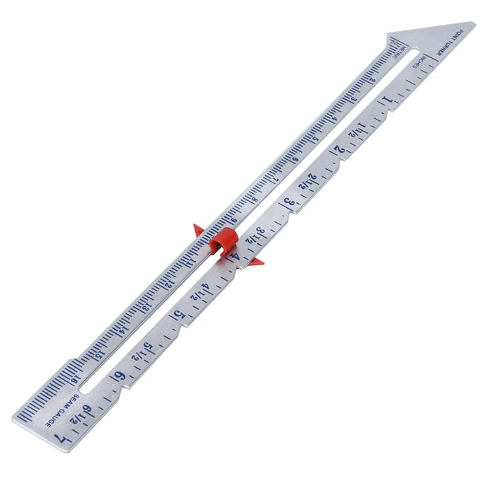 Règle de Quilting Marge de Couture Pointe Aiguë Outils de Mesure de Couture DIY pour Positionner Quantité Bouton Marge Parallèle white
