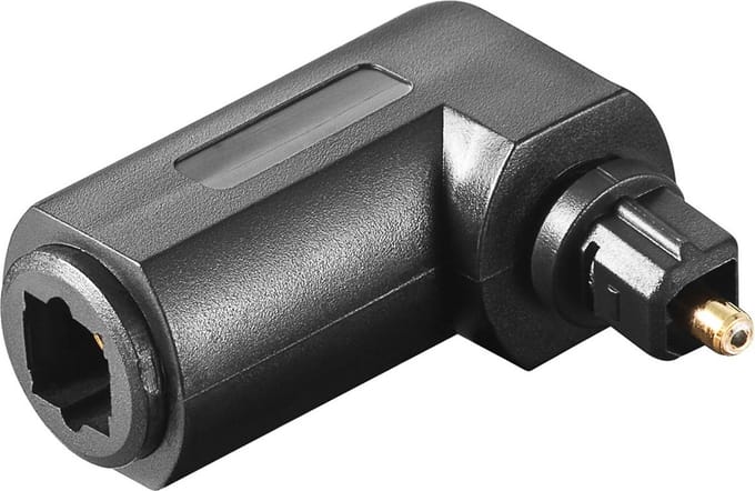 Haakse digitale optische Toslink audio adapter / zwart
