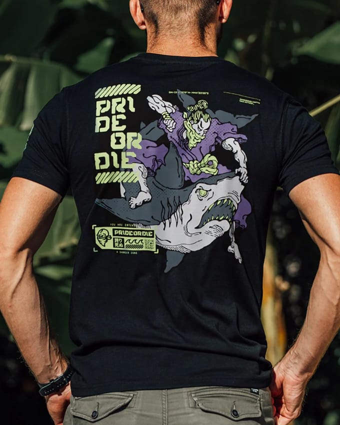 PRiDEorDiE DANGEROUS WATER V.2 T-shirt Zwart - S