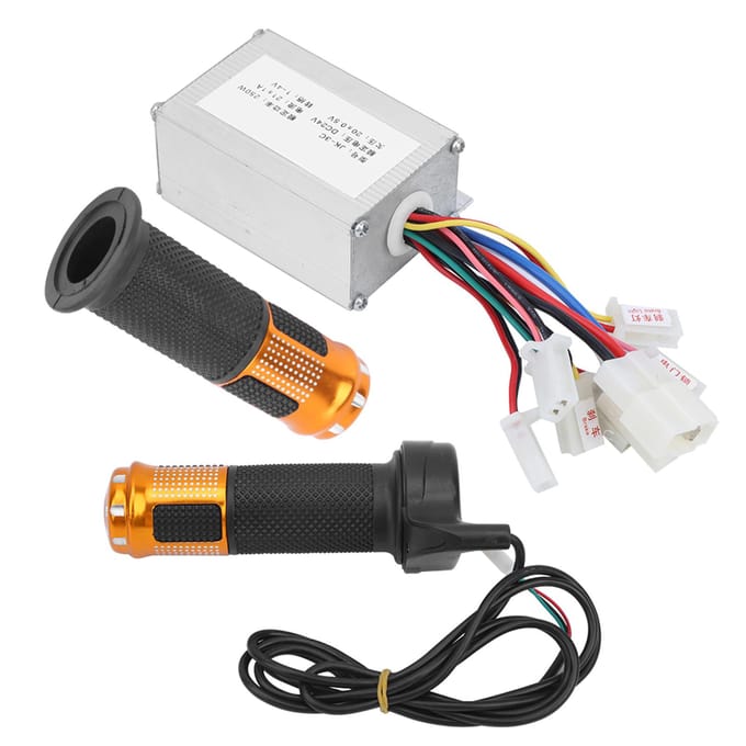 Contrôleur de Moteur 24V 250W avec Kit Poignée Accélérateur Jaune Accessoire Vélo Électrique Trottinette white