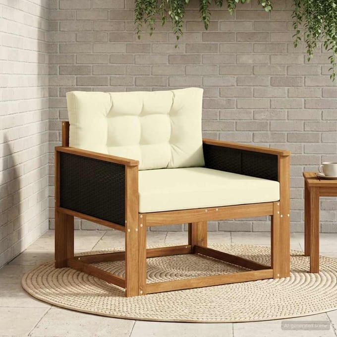 vidaXL - Buiten - Midden - Sofa - Naturel