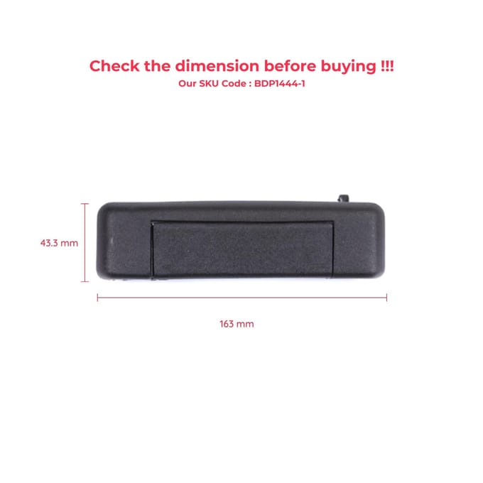 EDP1444-1 Linker Buitendeurhandgreep Zwart voor Renault 19 Super 5 Express Rapid Extra 7700793252