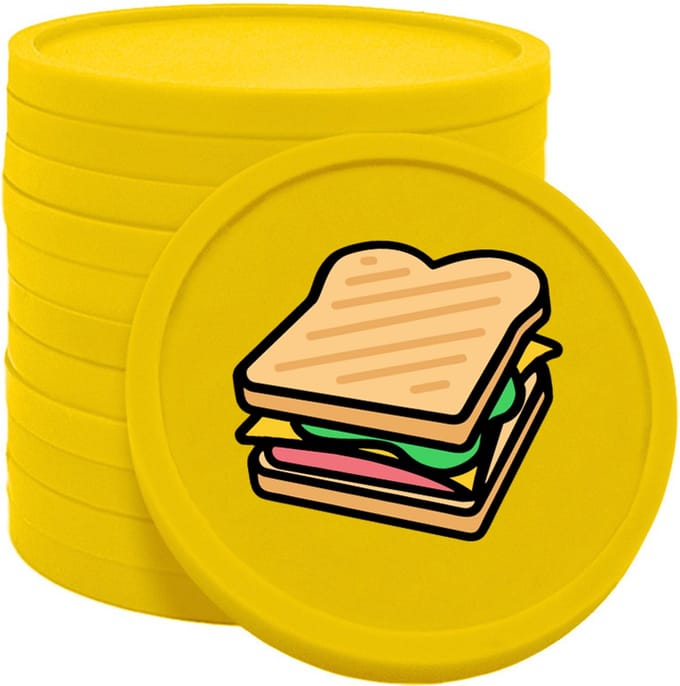 CombiCraft sandwich consumptiemunt Ø29mm geel - 100 stuks