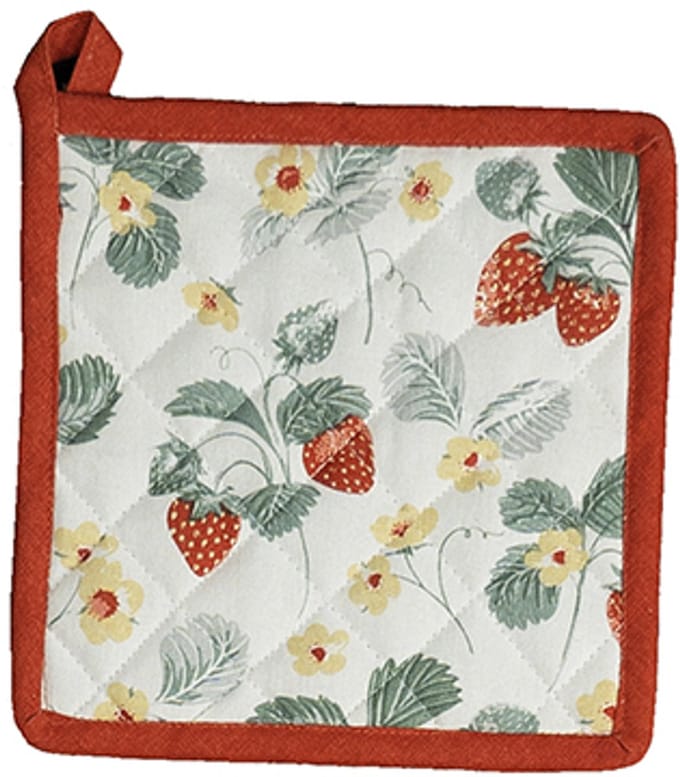 Pannenlap - Keukenserie -Aardbeien - 20 x20 cm