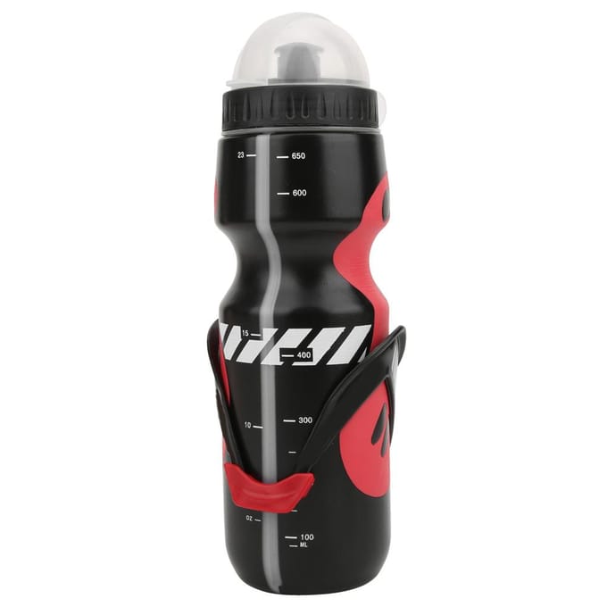 Support Porte-Bidon VTT Texture Fibre de Carbone Ensemble Support Bidon Forme V Vélo black