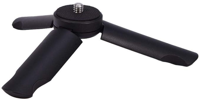 Dailygoods- Statief Draagbaar - Opvouwbaar - Antislip - Voor Smartphone/Camara - Hoogte 8 cm - 1/4 Inch Schroef - Camera Statief