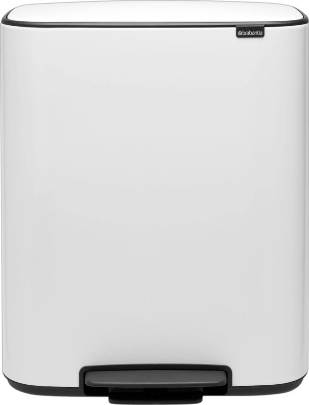Brabantia Bo Prullenbak - 2 x 30 liter - Afvalscheiding - White