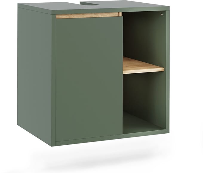 Vicco Viola Wastafelonderbouw – 60 x 60 cm met open vakken Groen/Kunstzinnig