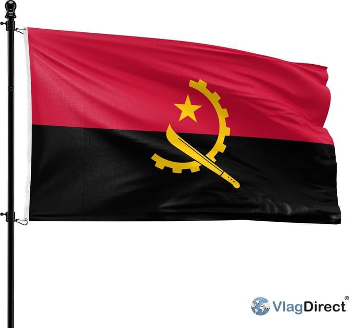 VlagDirect - Angolese vlag - Angola vlag - 90 x 150 cm.
