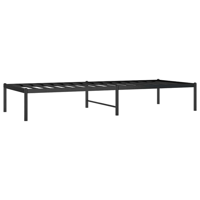 vidaXL - Bedframe - metaal - zwart - 75 - x - 190 - cm
