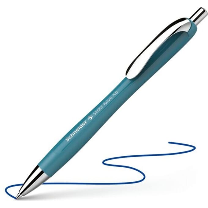 Schneider balpen - Slider Rave - penpunt XB - teal - S-132513